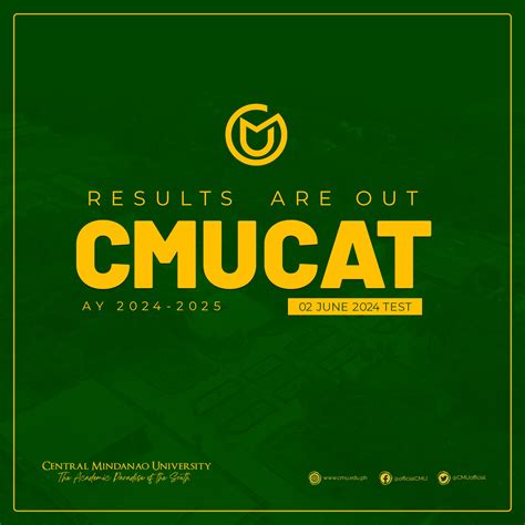 cmucat result 2024-2025|CMUCAT RESULTS S.Y. 2023 – 2024 – Central Mindanao .